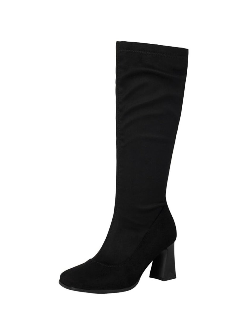 🆕 Knee High Boots for Women Square Toe Fall Fashion Boots Side Zipper Slouch